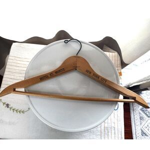 Vintage Wooden hanger St. Moritz Hotel New York City - now Ritz Carlton
